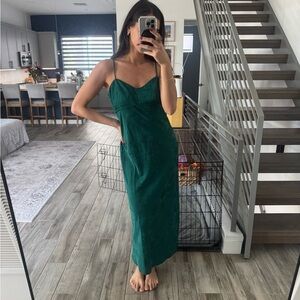 Wayf Green Dress with Spaghetti Straps